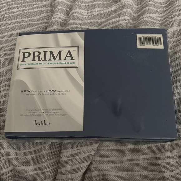 NWOT 🎉 Prima Navy Queen Fitted Sheet - Picture 2 of 5